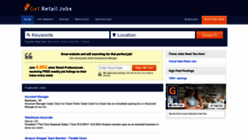 What Getretailjobs.com website looked like in 2020 (3 years ago)