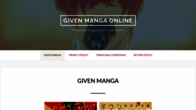 What Given-manga.com website looked like in 2020 (3 years ago)