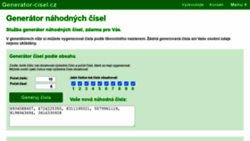 What Generator-cisel.cz website looked like in 2020 (3 years ago)