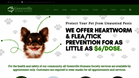 What Greenvillehumane.com website looked like in 2020 (3 years ago)