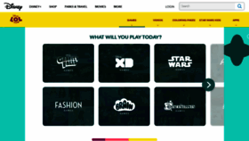What Games.disney.com website looked like in 2020 (3 years ago)