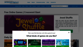 What Games.crosswordgiant.com website looked like in 2020 (3 years ago)