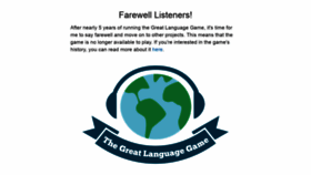 What Greatlanguagegame.com website looked like in 2020 (3 years ago)