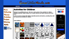 What Greatlittleminds.com website looked like in 2020 (3 years ago)
