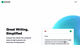What Grammarly.com website looked like in 2020 (3 years ago)