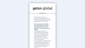 What Geton.global website looked like in 2020 (3 years ago)