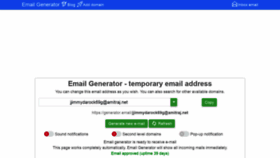 What Generator.email website looked like in 2020 (3 years ago)