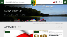 What Gminagostynin.pl website looked like in 2020 (3 years ago)