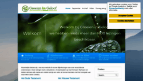 What Groeieningeloof.nl website looked like in 2020 (3 years ago)