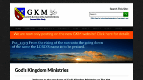 What Gods-kingdom-ministries.net website looked like in 2020 (3 years ago)