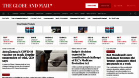 What Globeandmail.ca website looked like in 2020 (3 years ago)