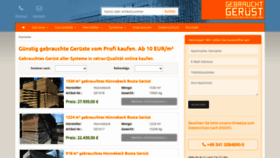 What Gebraucht-geruest.de website looked like in 2020 (3 years ago)