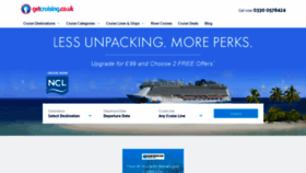 What Getcruising.co.uk website looked like in 2020 (3 years ago)