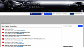 What Genesisforums.com website looked like in 2020 (3 years ago)