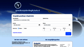 What Goedkoopstevliegtickets.nl website looked like in 2020 (3 years ago)