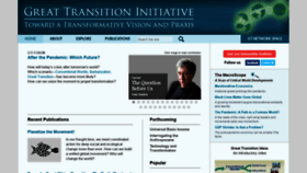 What Greattransition.org website looked like in 2020 (3 years ago)