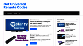 What Getuniversalremotecodes.com website looked like in 2020 (3 years ago)