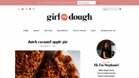 What Girlversusdough.com website looked like in 2020 (3 years ago)