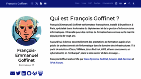 What Goffinet.org website looked like in 2020 (3 years ago)