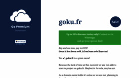 What Goku.fr website looked like in 2020 (3 years ago)