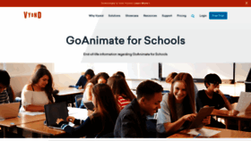 What Goanimate4schools.com website looked like in 2020 (3 years ago)