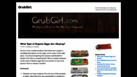 What Grubgirl.com website looked like in 2020 (3 years ago)