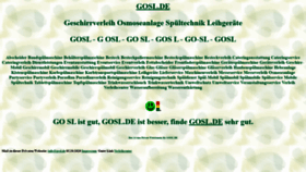 What Gosl.de website looked like in 2020 (4 years ago)
