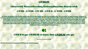 What Gwhb.de website looked like in 2020 (3 years ago)