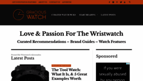 What Graciouswatch.com website looked like in 2020 (3 years ago)