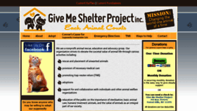What Givemeshelterproject.org website looked like in 2020 (3 years ago)