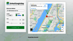 What Google-maps-generator.com website looked like in 2020 (3 years ago)