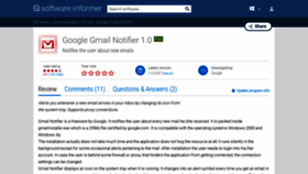 What Google-gmail-notifier.software.informer.com website looked like in 2020 (3 years ago)