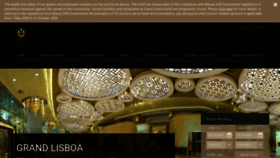 What Grandlisboahotels.com website looked like in 2020 (4 years ago)