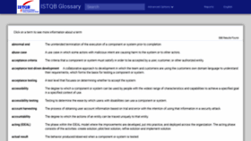 What Glossary.istqb.org website looked like in 2020 (3 years ago)