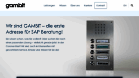 What Gambit.de website looked like in 2020 (3 years ago)