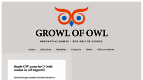 What Growlofowl.com website looked like in 2020 (3 years ago)