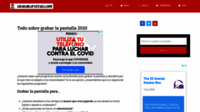 What Grabarlapantalla.com website looked like in 2020 (3 years ago)