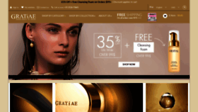 What Gratiaecosmetics.com website looked like in 2020 (3 years ago)