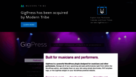 What Gigpress.com website looked like in 2020 (3 years ago)