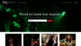 What Gigstarter.nl website looked like in 2020 (3 years ago)
