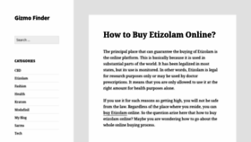 What Gizmofinder.com website looked like in 2020 (5 years ago)