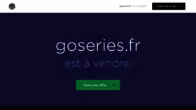 What Goseries.fr website looked like in 2020 (3 years ago)