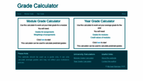 What Gradecalc.co.uk website looked like in 2020 (3 years ago)