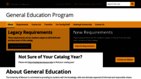 What Generaleducation.missouri.edu website looked like in 2020 (3 years ago)