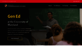 What Gened.umd.edu website looked like in 2020 (3 years ago)