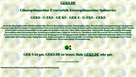 What Geks.de website looked like in 2020 (3 years ago)