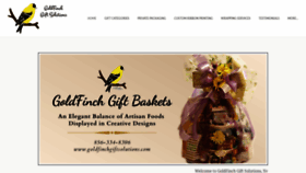 What Goldfinchgiftbaskets.com website looked like in 2020 (3 years ago)