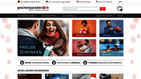 What Geschenkparadies.ch website looked like in 2020 (3 years ago)