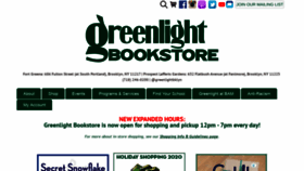 What Greenlightbookstore.com website looked like in 2020 (3 years ago)