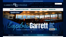 What Garrettcollege.edu website looked like in 2020 (3 years ago)